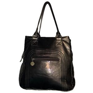 Trendy Shiny Bronze Tote Bag 3 Compartments Charm Spacious Everyday Multi-Pocket